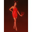 Сукня лакована червона "Спокусниця Марго" XL, блискавка на всю довжину ззаду - [Фото 2]