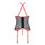Корсет с пажами Passion SATARA CORSET XXL/XXXL red, стринги, кружево, застежки спереди и сзади - [Фото 4]